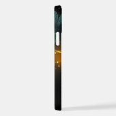 Coque iPhone 12 Vol de libellule verte lumineuse (Côté droit)