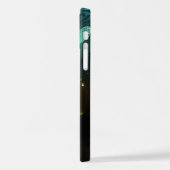 Coque iPhone 12 Vol de libellule verte lumineuse (Côté gauche)