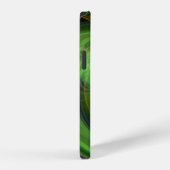 Coque iPhone 12 VORTEX LÉGER / Abstrait vert jaune vif (Côté droit)