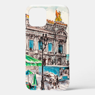 Coque iPhone 12 Vue de rue de Paris du théâtre Café Wicked pede