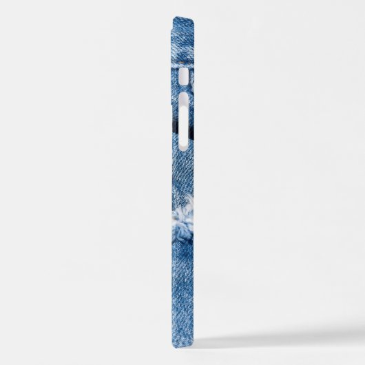 Coque iPhone 12 Worn Jeans (Côté gauche)