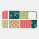 Coque iPhone 12 Zigzag, Chevron, En vichy, Pois, Patchwork (Verso Horizontal)