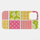 Coque iPhone 12 Zigzag, Chevron, Pois, En vichy, Patchwork (Verso Horizontal)