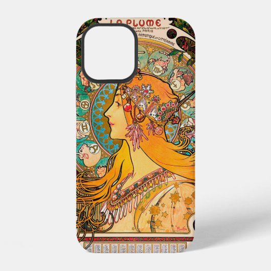 Coque iPhone 12 Zodiac, Mucha (Verso)