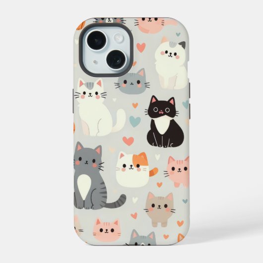 Coque iPhone 15 Chat Mignon (Verso)