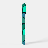 Coque Iphone 15 design 70' bleu (Côté droit)