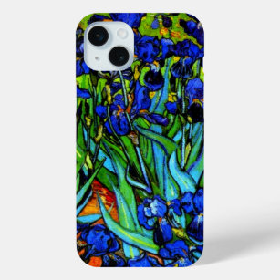 Coque iPhone 15 Mini Le célèbre tableau de Van Gogh, Irises,
