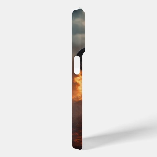 coque iPhone 15 Pro avec conception en métal mort (Verso / Droite)