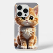 coque iPhone 15 Pro avec design de chat adorable (Verso)