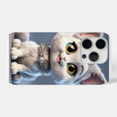 coque iPhone 15 Pro avec illustration de chat ador (Verso (horizontal))