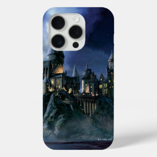 Coque iPhone 15 Pro Château Harry Potter   Hogwares à lune