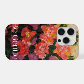 Coque iPhone 15 Pro Floral Abstraite Gras Douce (Verso Horizontal)