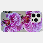 Coque iPhone 15 Pro Max Photographie de gros plan de l'orchidée violette (Back (Horizontal))
