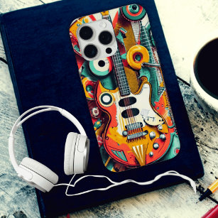 Coque iPhone 15 Pro Max Une Guitare Avec Instruments De Musique