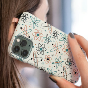 Coque iPhone 16 1950 Âge de l'espace de l'ère atomique Motif du mi