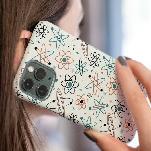 Coque iPhone 16 1950 Âge de l'espace de l'ère atomique Motif du mi