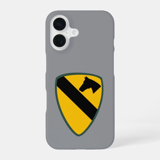 Coque iPhone 16 1re division de cavalerie Patch (Verso)