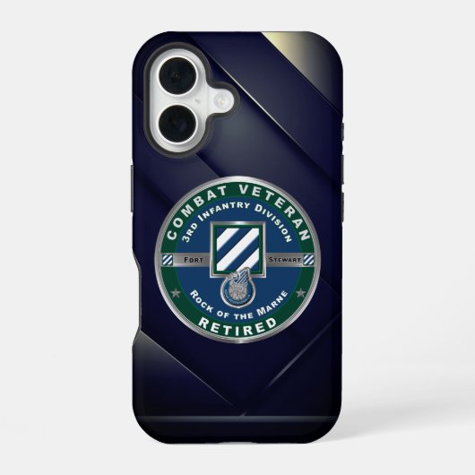 Coque iPhone 16 3e division d'infanterie retraitée (Verso)
