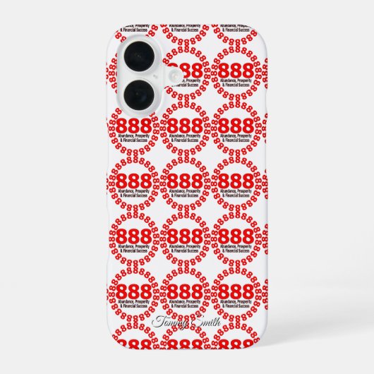Coque iPhone 16 888 Numéro d'Ange | Richesse & Prospérité (Verso)