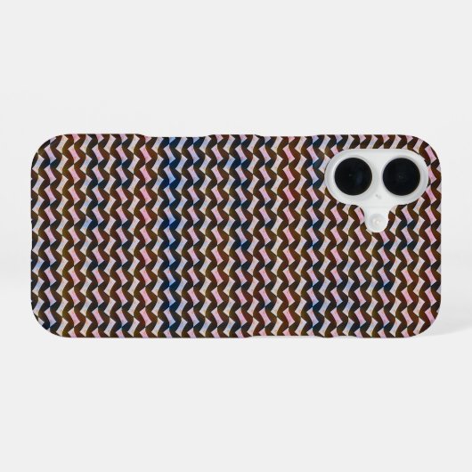 Coque iPhone 16 Abstrac zigzag waves geometric pattern design 1289 (Verso Horizontal)