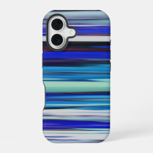 Coque iPhone 16 Abstract #2: Blue blur