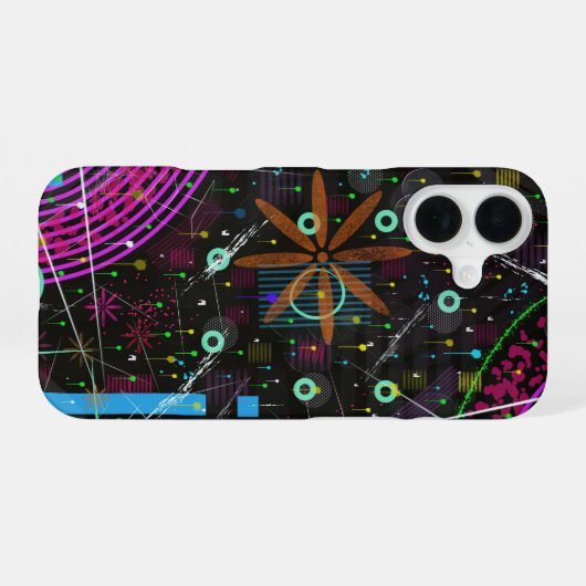 Coque iPhone 16 Abstract Art: Satellite  (Verso Horizontal)