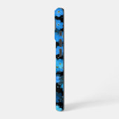 Coque iPhone 16 Abstract Blue Flowers (Côté gauche)