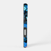 Coque iPhone 16 Abstract Blue Flowers (Côté droit)