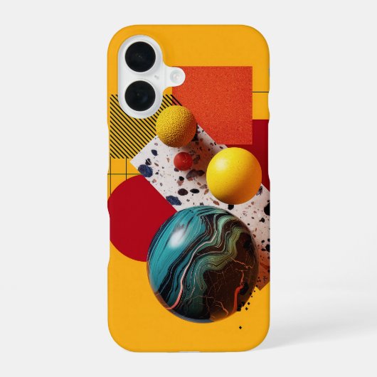 Coque iPhone 16 Abstract geometric colorful composition  (Verso)