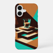Coque iPhone 16 Abstract Retro Espresso Art (Verso)