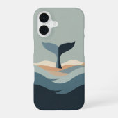 Coque iPhone 16 Abstract Retro Whale Tail (Verso)