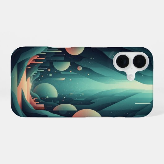 Coque iPhone 16 Abstract Underwater Cave (Verso Horizontal)