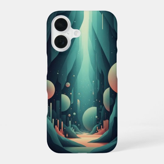 Coque iPhone 16 Abstract Underwater Cave (Verso)