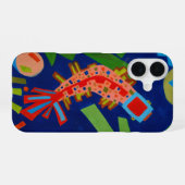 Coque iPhone 16 abstraction, poisson, carpe, cubisme, (Verso Horizontal)