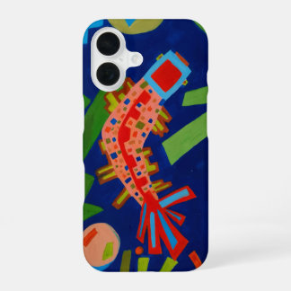 Coque iPhone 16 abstraction, poisson, carpe, cubisme,