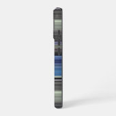 Coque iPhone 16 Abstrait #1 : Bleu et gris (Côté gauche)