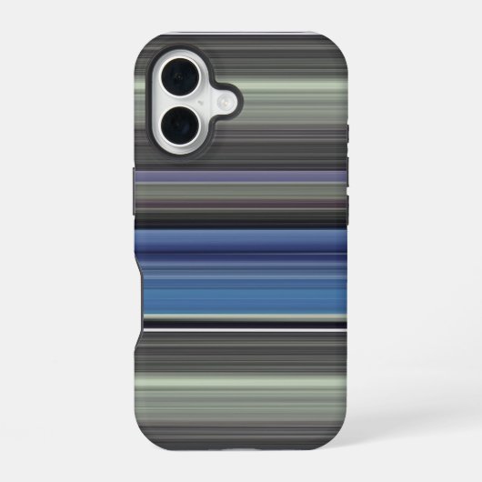 Coque iPhone 16 Abstrait #1 : Bleu et gris (Verso)