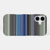 Coque iPhone 16 Abstrait #1 : Bleu et gris (Verso Horizontal)