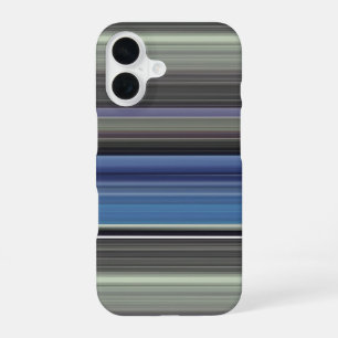 Coque iPhone 16 Abstrait #1 : Bleu et gris