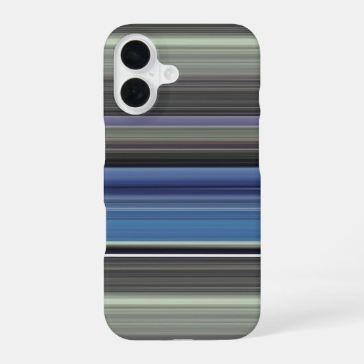 Coque iPhone 16 Abstrait #1 : Bleu et gris (Verso)