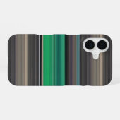 Coque iPhone 16 Abstrait #1 : Vert et gris (Verso Horizontal)