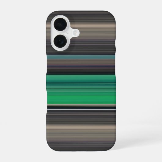 Coque iPhone 16 Abstrait #1 : Vert et gris (Verso)
