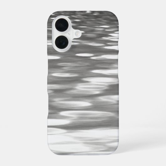 Coque iPhone 16 Abstrait #3 : Reflet gris argent (Verso)