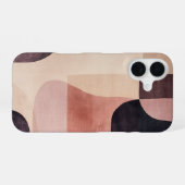 Coque iPhone 16 Abstrait aux tons de terre (Verso Horizontal)