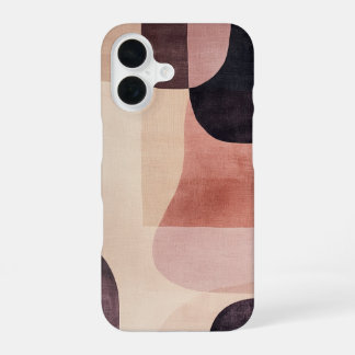 Coque iPhone 16 Abstrait aux tons de terre