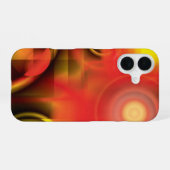 Coque iPhone 16 Abstrait en rouges et jaunes (Verso Horizontal)
