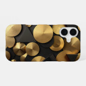 Coque iPhone 16 Abstrait Luxueux Géométrique Doré (Verso Horizontal)