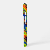 Coque iPhone 16 Abstrait multicolore ondulé (Côté gauche)