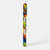Coque iPhone 16 Abstrait multicolore ondulé (Côté droit)