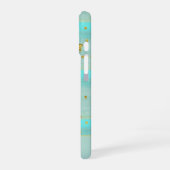 Coque iPhone 16 Abstrait or vert (Côté gauche)